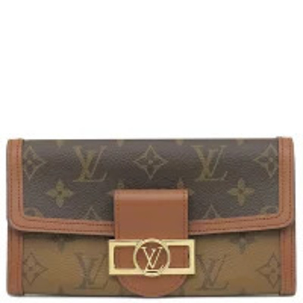 Louis Vuitton Portefeuille Sarah Dauphine Long Wallet Monogram Canvas Reverse